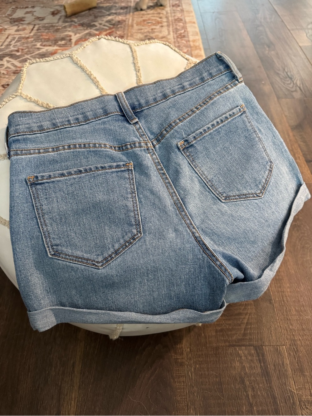 Old Navy Light Blue Rolled Cuff Denim Shorts - Picture 3 of 7